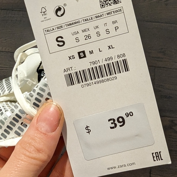 Zara shimmery crop top UNWORN - Picture 2 of 2